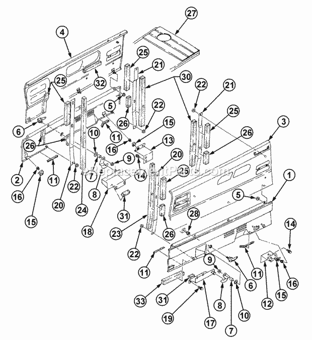 Side Panels Diagram and Parts List for 54A-458D100, 590-603-100 Cub Cadet Lawn Tractor